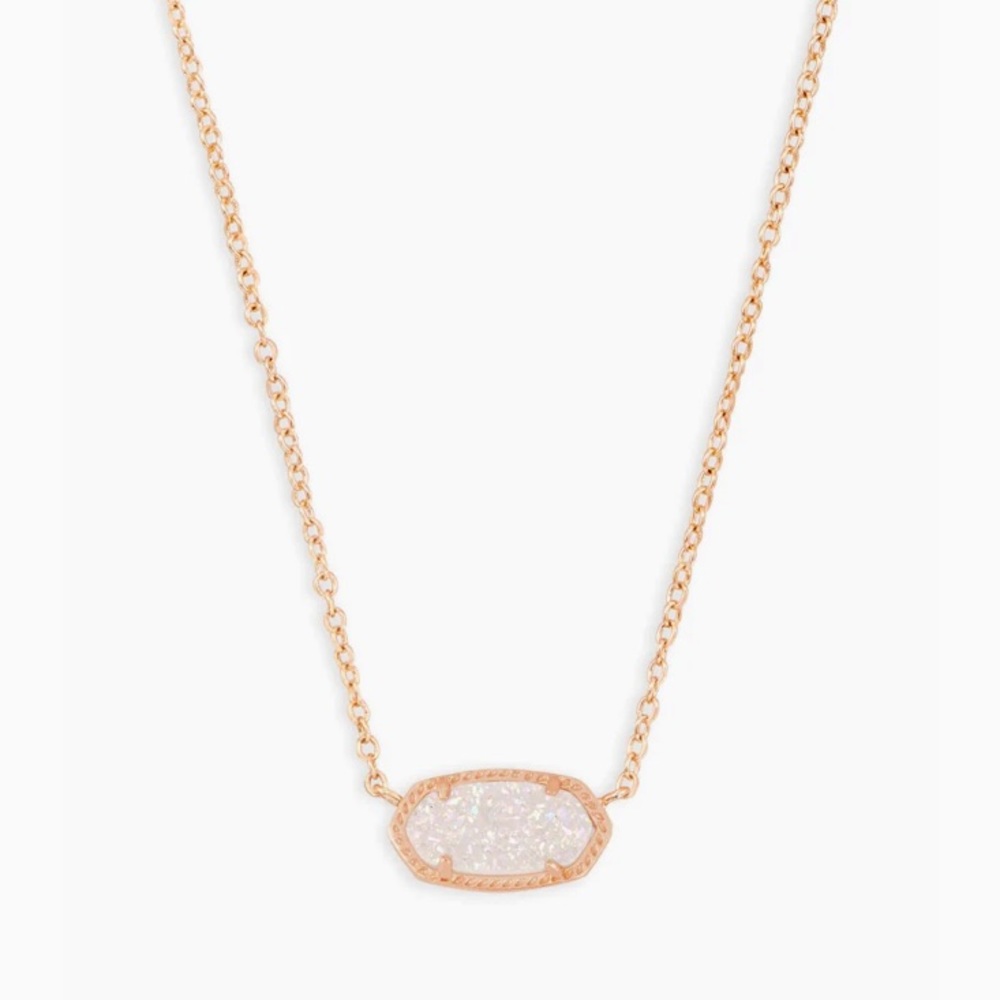 Kendra Scott Elisa rose gold necklace drusy